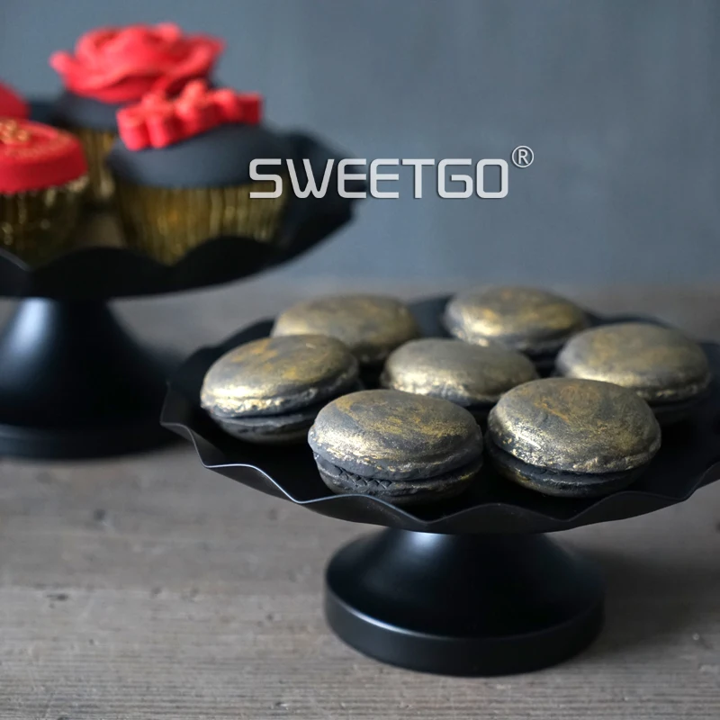 SWEETGO " /6"/" металлический торт стенд черный цвет кекс пластина Инструменты для торта поднос для парфюмерии конфеты бар аксессуар для украшения дома