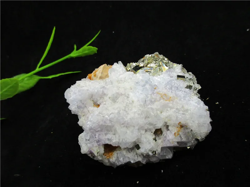 Natural Rare Rock Chalcopyrite White Quartz Crystals Intergrowth And Minerals Healing Crystal Chakra Reiki For Collection | Дом и сад