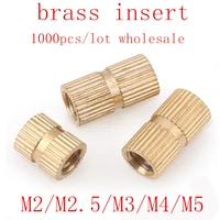 1000pcslot wholesale m2 m2 5 m3 m4 m5 brass insert nut injection molding brass knurled thread inserts nuts