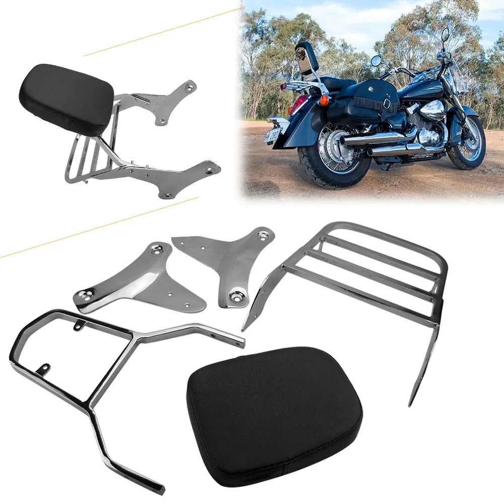 Алюминиевый Багажник на спинку мотоцикла для Honda Shadow VT750 C2 RC44 & VT400 1997 1998 1999 2000 2001 2002
