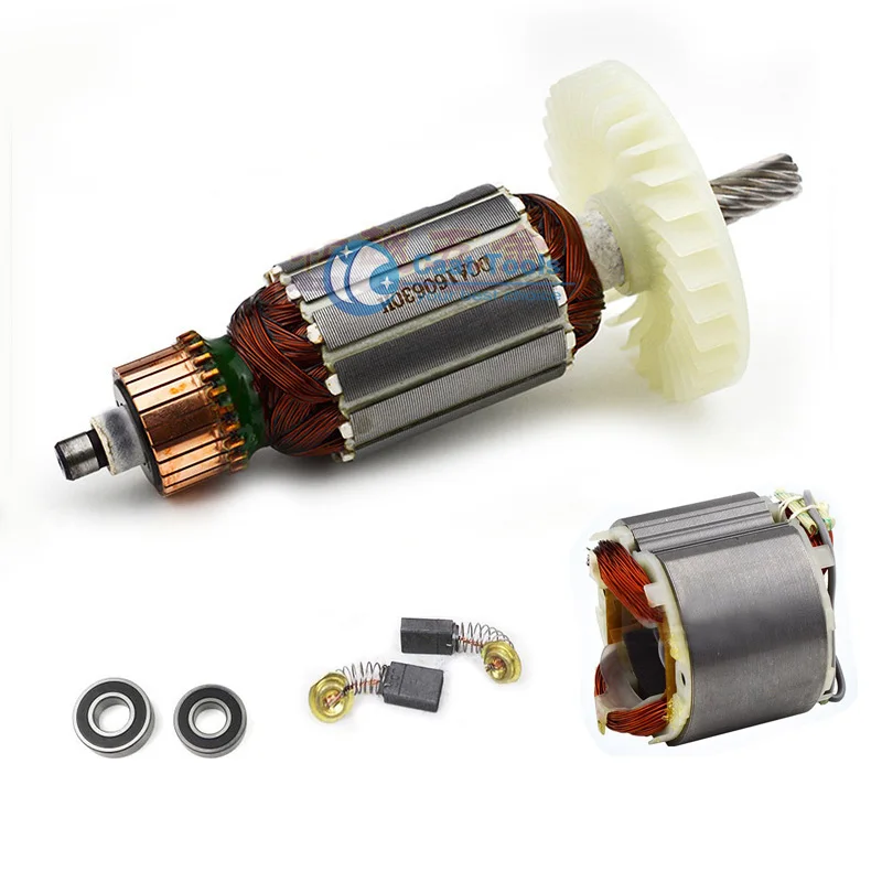 Full Set AC220-240V 9-зубы приводной вал электрическая циркулярная пила ротор якоря статора электродвигателя для Makita 5704R 5806R 5704RK 518629-3 516489-7 5806B - Цвет: Full Set