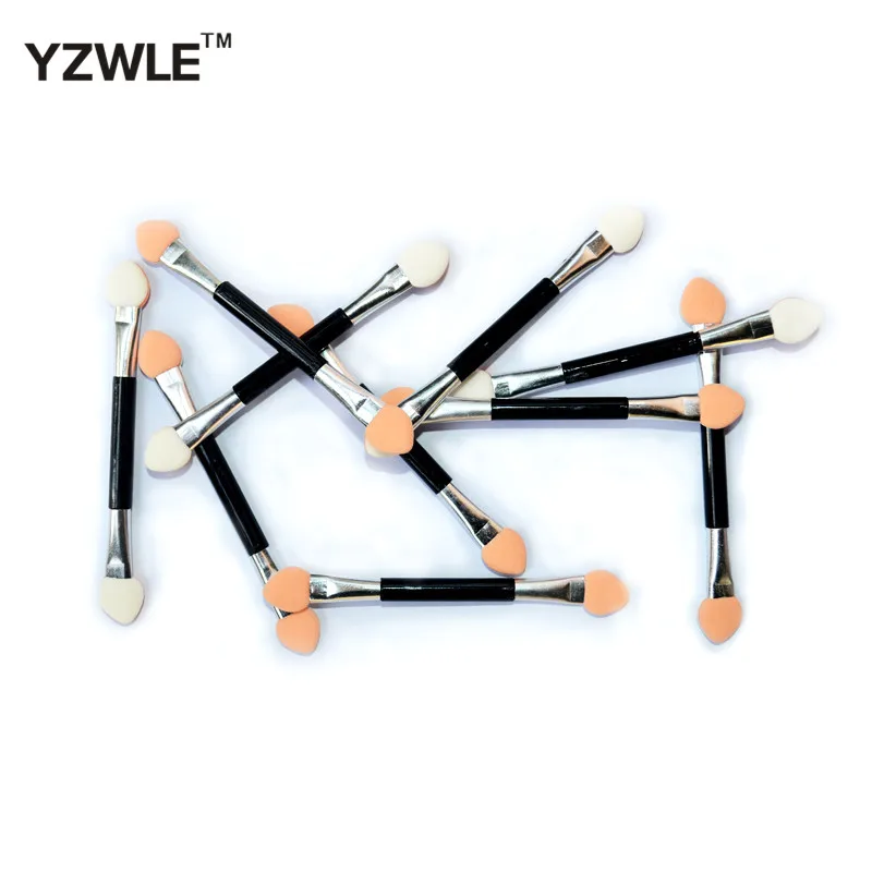 

1pc Eyeshadow Applicator Pro Sponge Double Ended Make Up Supplies Portable Eye Shadow Brushes Nail Mirror Powder Brush