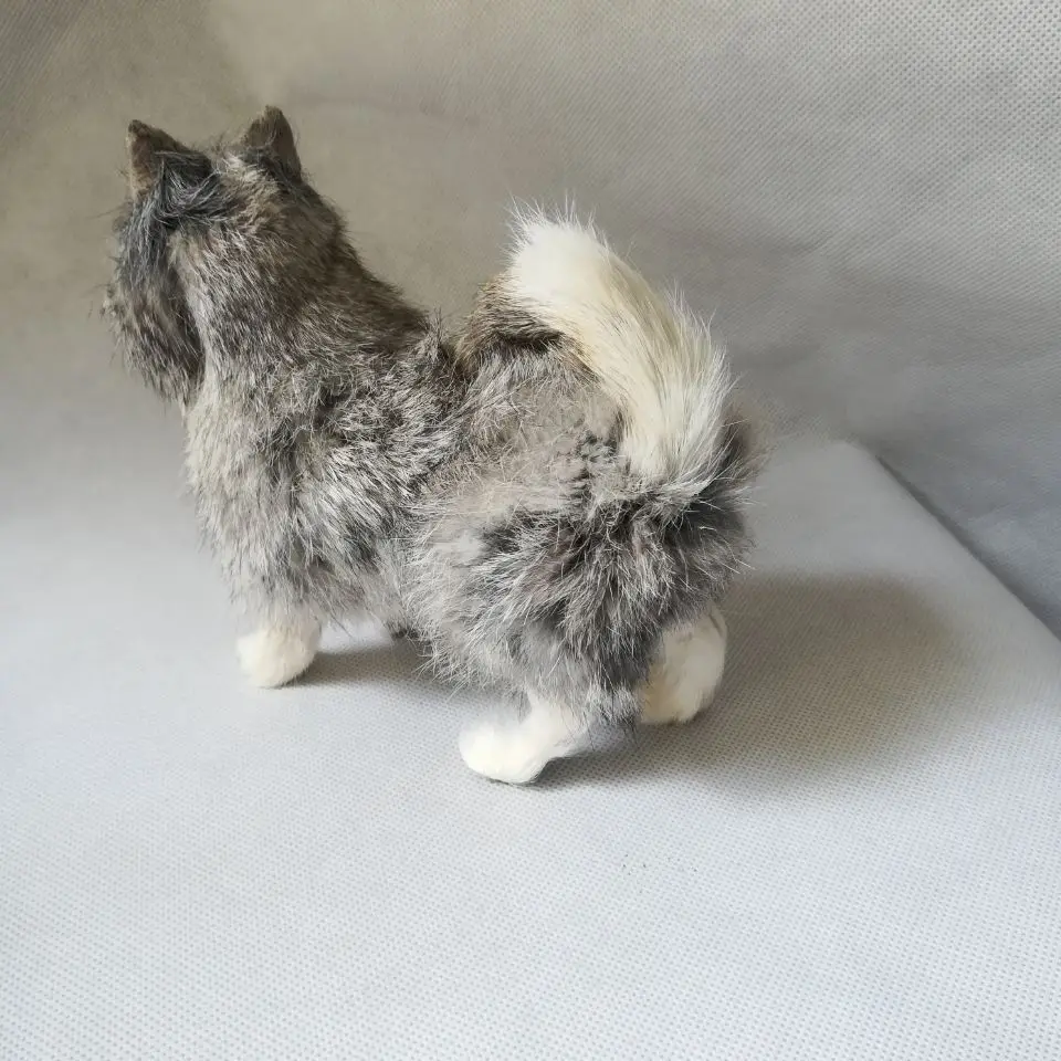 real life toy gray husky model about 17x14cm polyethylene&ampfurs standing dog home decoration props gift h0127 | Игрушки и хобби