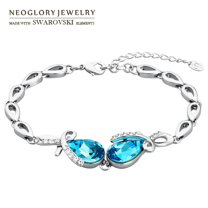 Браслет Neoglory Crystal & стразы браслет в стиле океанской голубой капли воды модный