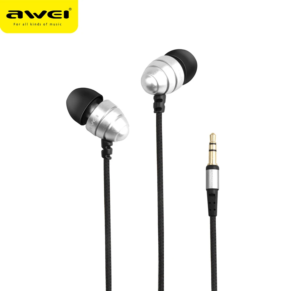 AWEI Проводные стереонаушники и наушники-вкладыши для телефона iPhone samsung Kulakl K Auriculares