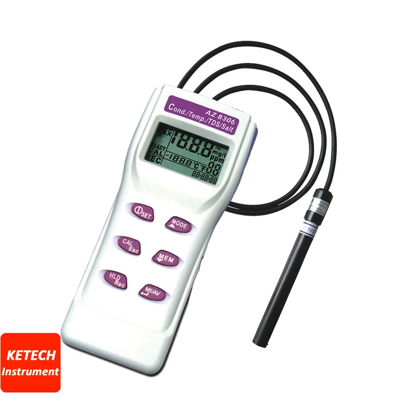 

Portable Digital Conductivity Cond. Memory Meter Water Quality Tester AZ8303