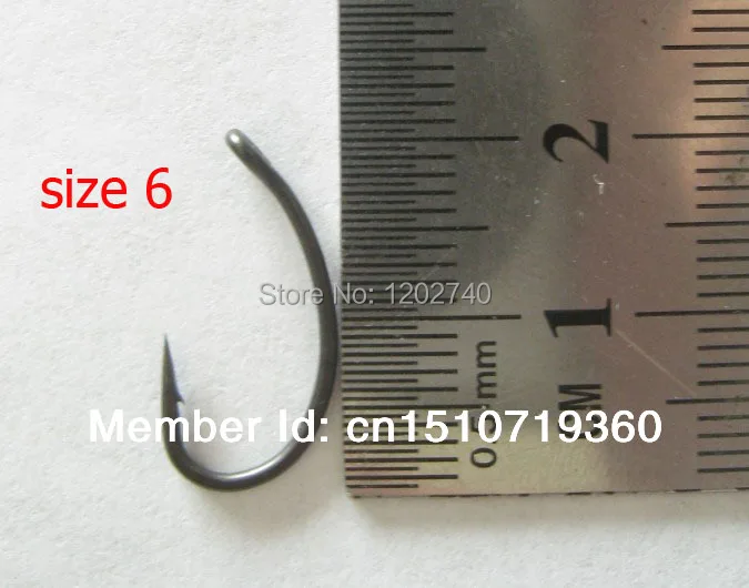 100 крючков для карпа с изогнутым хвостовиком микро бородка #2 #4 #6 #8 #10 #12 сильно
