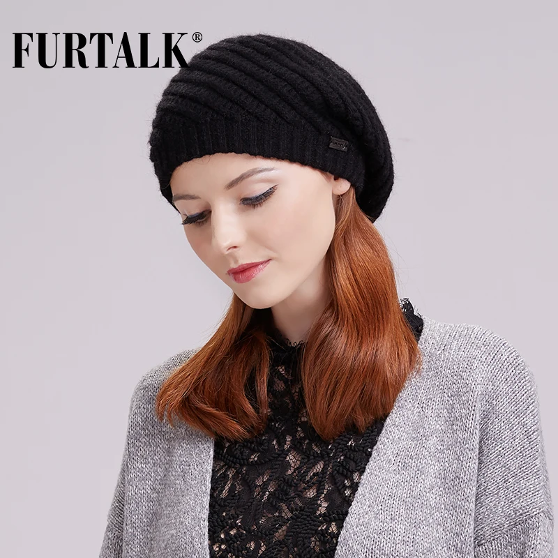 FURTALK Женский вязаный берет | Аксессуары для одежды