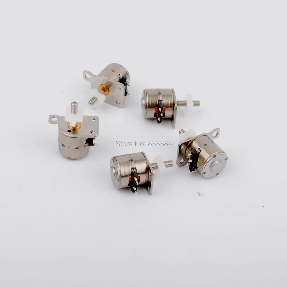 Новый 10 шт. 4 провода 2 фазы мини шаговый двигатель микро D8mm с небольшим скользящим