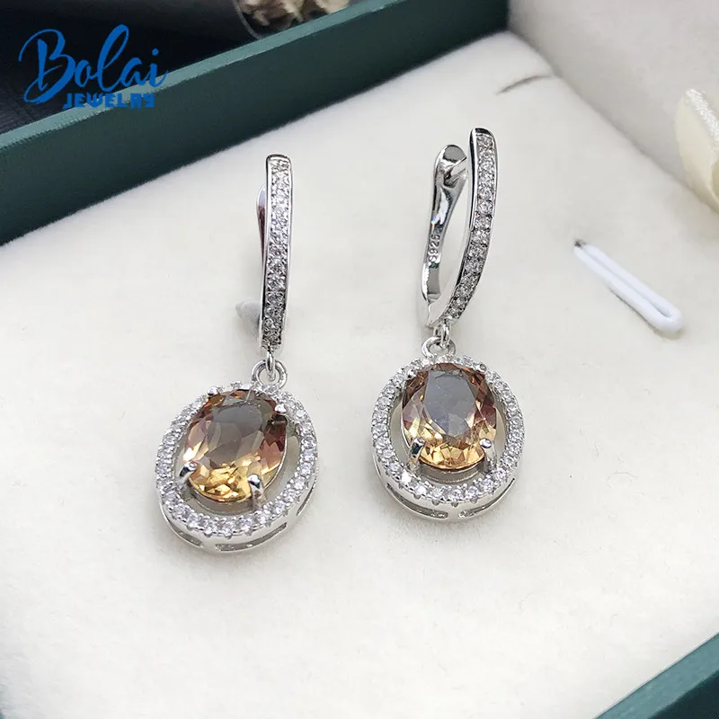 Bolai, меняющие цвет, нано-диаспор, висячие серьги, серебро 925 пробы, зултанит, драгоценный камень, хорошее ювелирное изделие, серьги для женщин, свадебные