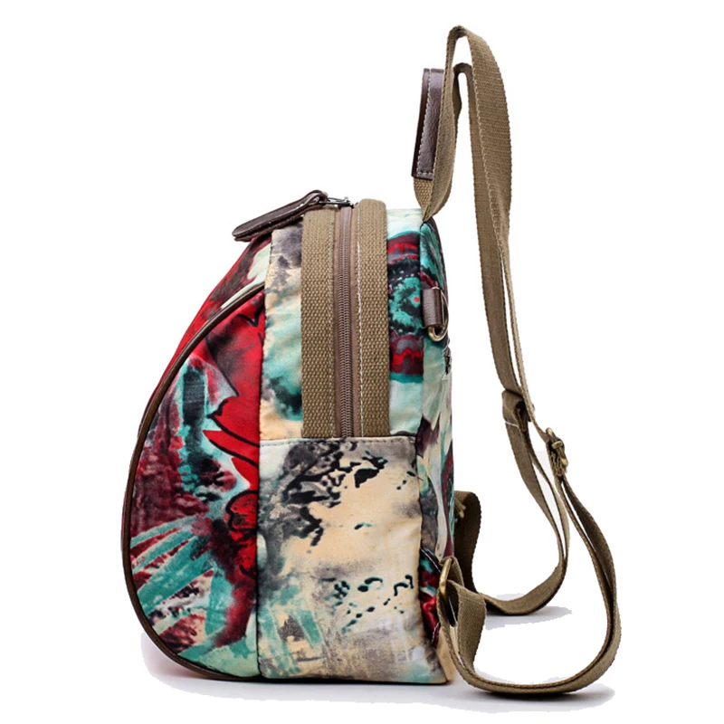 Модный женский рюкзак DECRJI на плечо маленький с принтом холщовый 2020 школьная