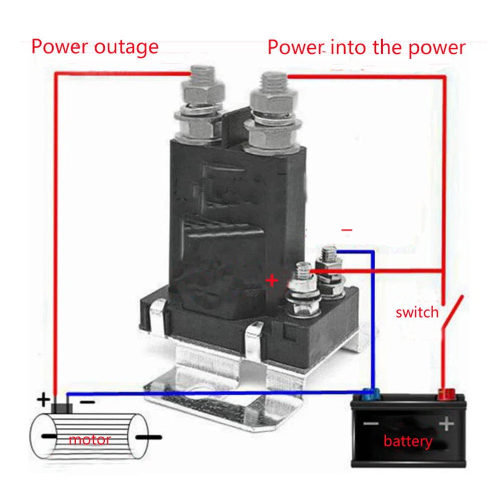 1 шт. 12 В/24VDC 500A AMP 4 Pin реле Вкл/Выкл Авто выключатель питания пластиковый двойной изолятор батарей для вилочного погрузчика