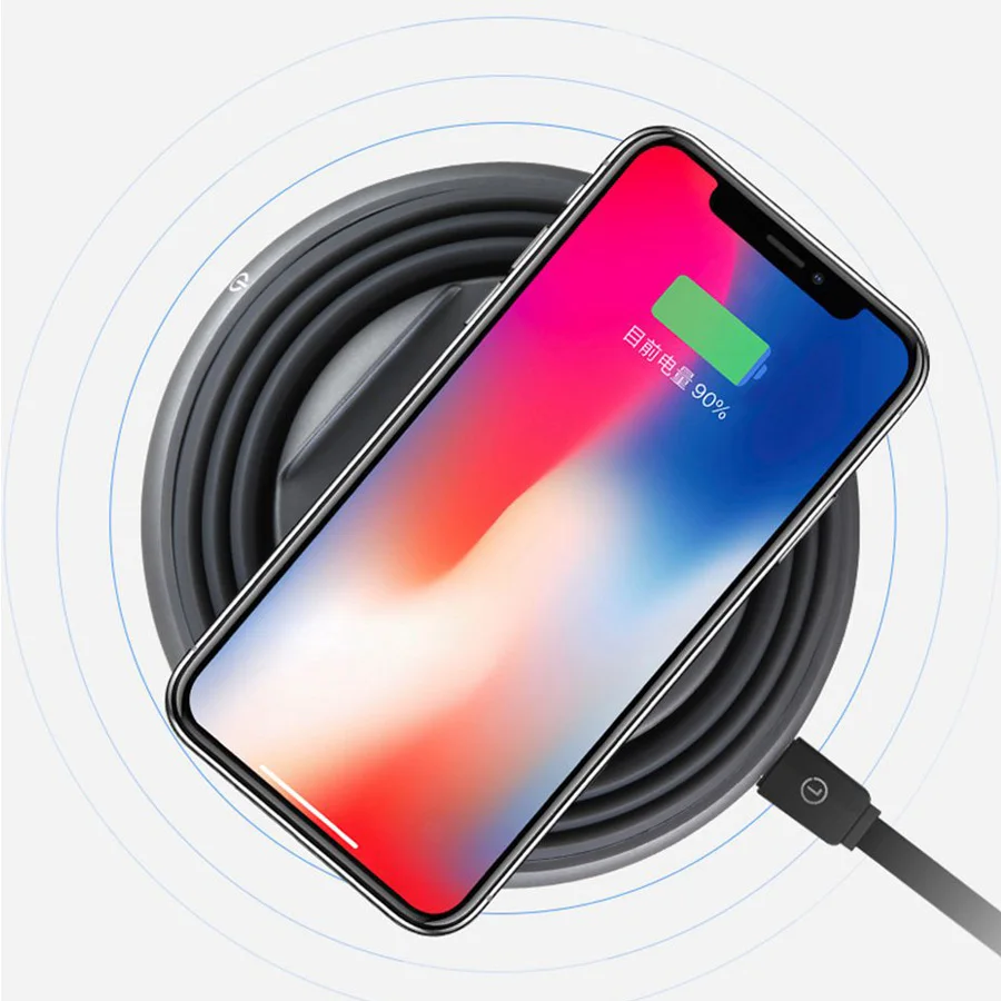 LED Light Foldable 10W Qi Wireless Charger for iPhone X XS Max XR 8 Plus Samsung S8 S9/S9+ Note 9 Fast Charging | Мобильные телефоны