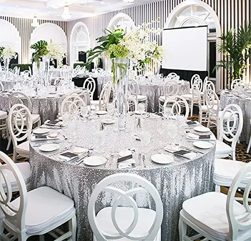 Скатерть с блестками 120 дюймов круглая скатерть для свадебного торта