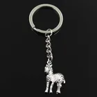 Брелок для ключей 30x17 мм с подвеской в виде зебры Пинто для мужчин и женщин, кольцо-держатель для автомобиля сделай сам, Подарочная бижутерия