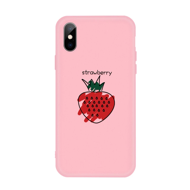 Мягкий матовый чехол из ТПУ с узором для iPhone 11 Pro, 6, 6 S, 7, 8 Plus, X, 5, 5S, SE, XS, Max, XR, милая задняя крышка с мультяшным сердечком для iPhone 11 - Цвет: 12