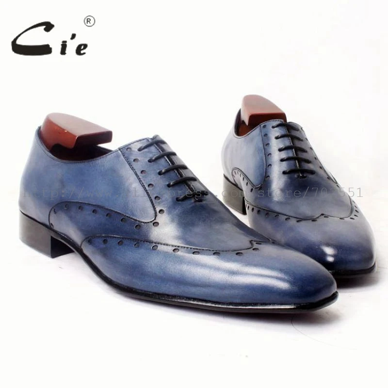 cie square toe hand-painted men oxfords leather shoe bespoke custom handmade pure high quality ox366 | Обувь