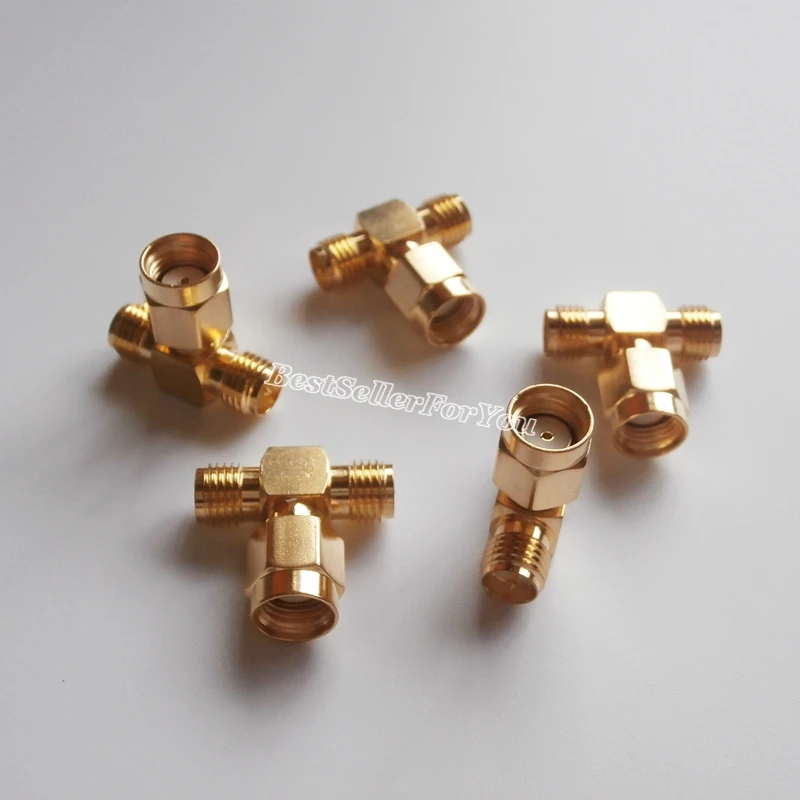 1 шт. RP SMA Штекерный к 2 двойным разъемам RPSMA гнездовой тройной серии T RF адаптер 3