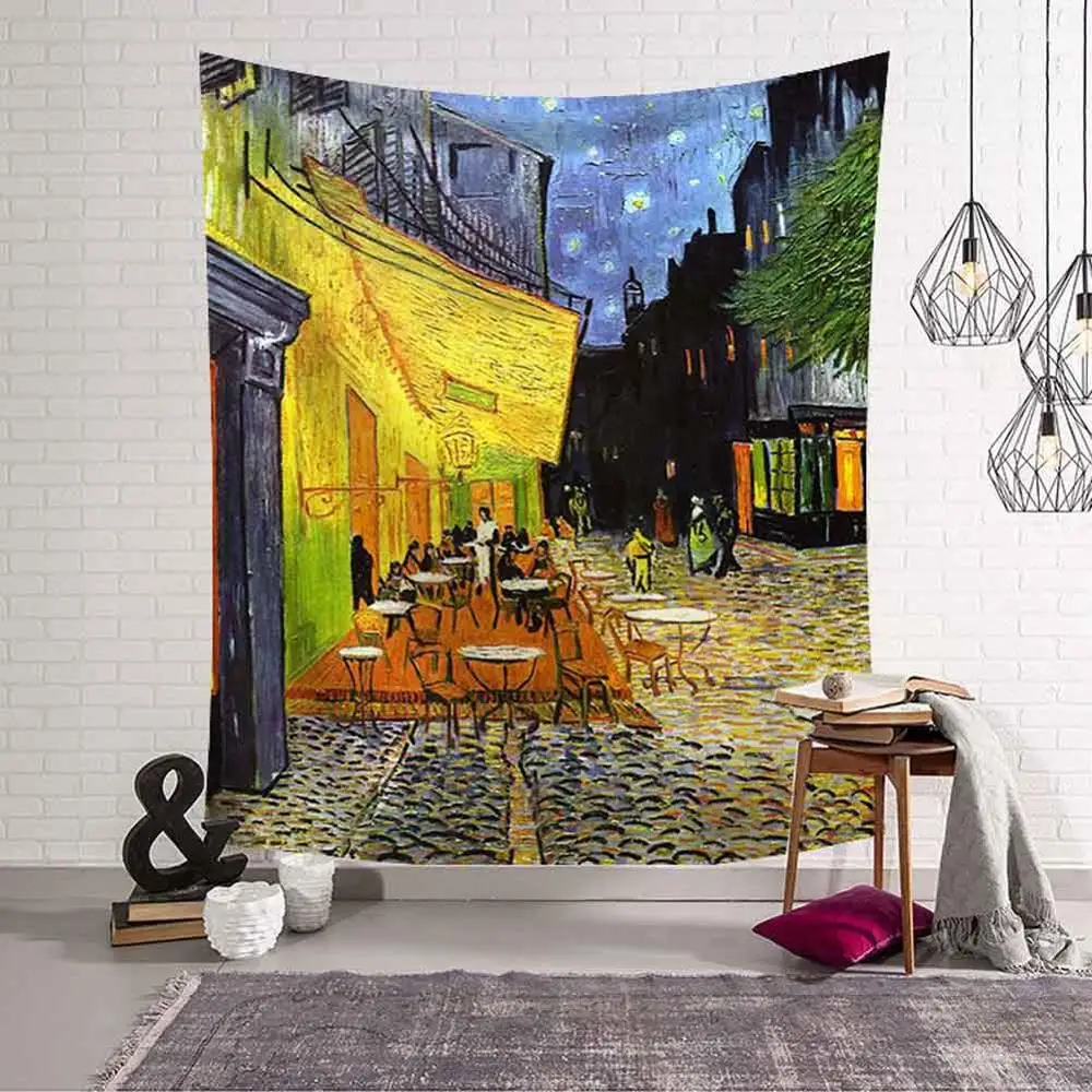 Van Gogh Sunflower 3 Живопись Ван Гога абстрактный художественные гобелены настенный Подсолнечник узор домашний декор покрывала прямоугольник двери шторы гобелены - Цвет: Van Gogh Sunflower 3