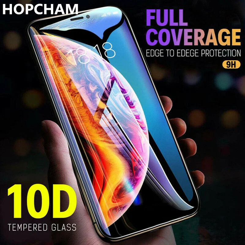 10D радиан Защитное стекло для iPhone 7 6s 8plus экрана на XS MAX XR закаленное 9H пленка