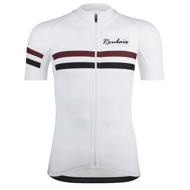 1 Roubaix cycling jersey men Hot brand cycle wear Breathing MTB RBX bike sport shirt Air mesh sleeve ridingshirt White strip - Цвет: 1