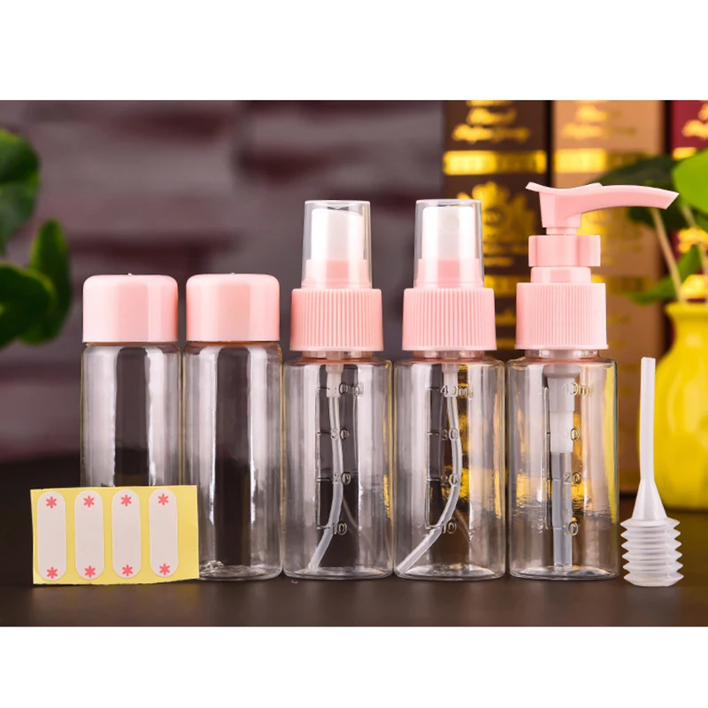 Многоразовые флаконы 5 шт./набор флакон с распылителем для духов шампуня пустые