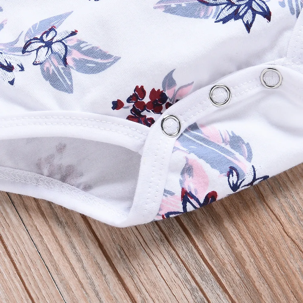 2pcs Baby Girls Floral Suspenders Skirt Set Short Sleeve Ruffled T-Shirt + Mini Braces Overalls | Детская одежда и обувь