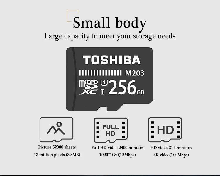 Micro SD карта TOSHIBA M203 UHS-I карта флэш-памяти 16 ГБ 32 ГБ SDHC 64 Гб 128 ГБ SDXC U1 класс 10 TF/SD карта cartao de memoria