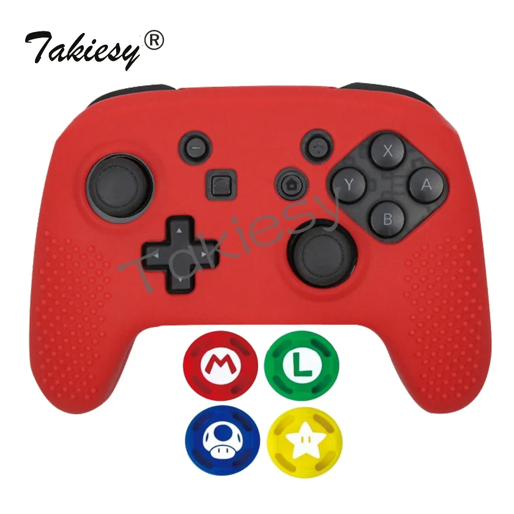 Силиконовый чехол 5 в 1 для Nintendo Switch Pro с противоскользящим мягким контроллером NS NX