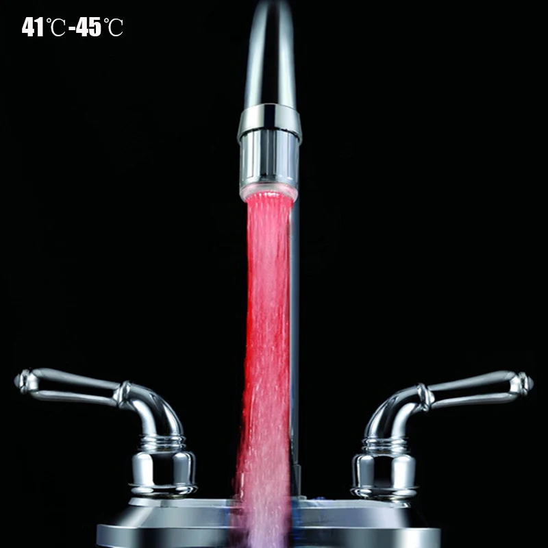 Высокое качество светодиодный кран датчик температуры воды меняющий Цвет ABS