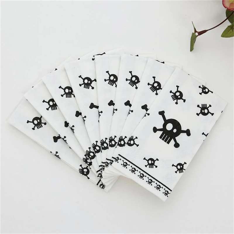 Бесплатная доставка 10 шт. 3-слойные бумажные салфетки в виде черепа для декупажа