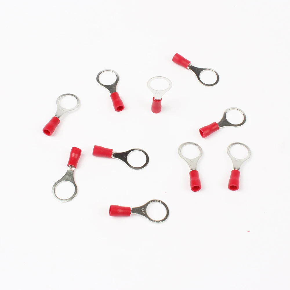 RV1.25-10 Красный 22-16 AWG 0.5-1.5mm2 Изоляцией Кольцо Терминала Разъем Провода