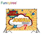 Фоновый Фотофон Funnytree, Фотофон с супергероями, бум, день рождения, драка, празднование, обои в полоску, фон для фотосъемки