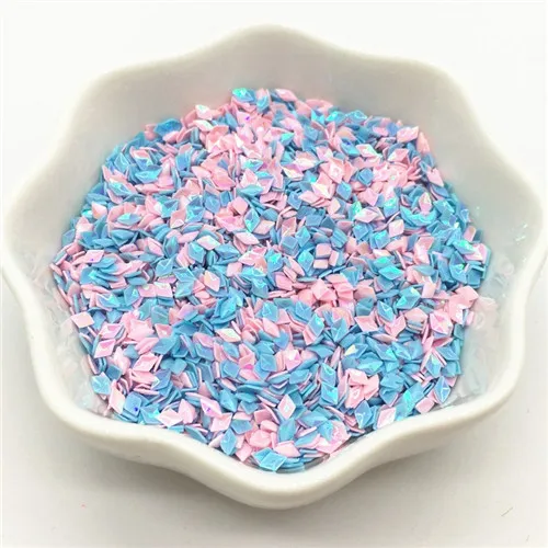 Pink blue 10 г 20 г блестящая блестка для ногтей в форме бриллианта 3 мм ПВХ 3D Блестки для девочек дизайн ногтей маникюр свадебные конфетти украшения Lentejuelas - Цвет: Pink blue