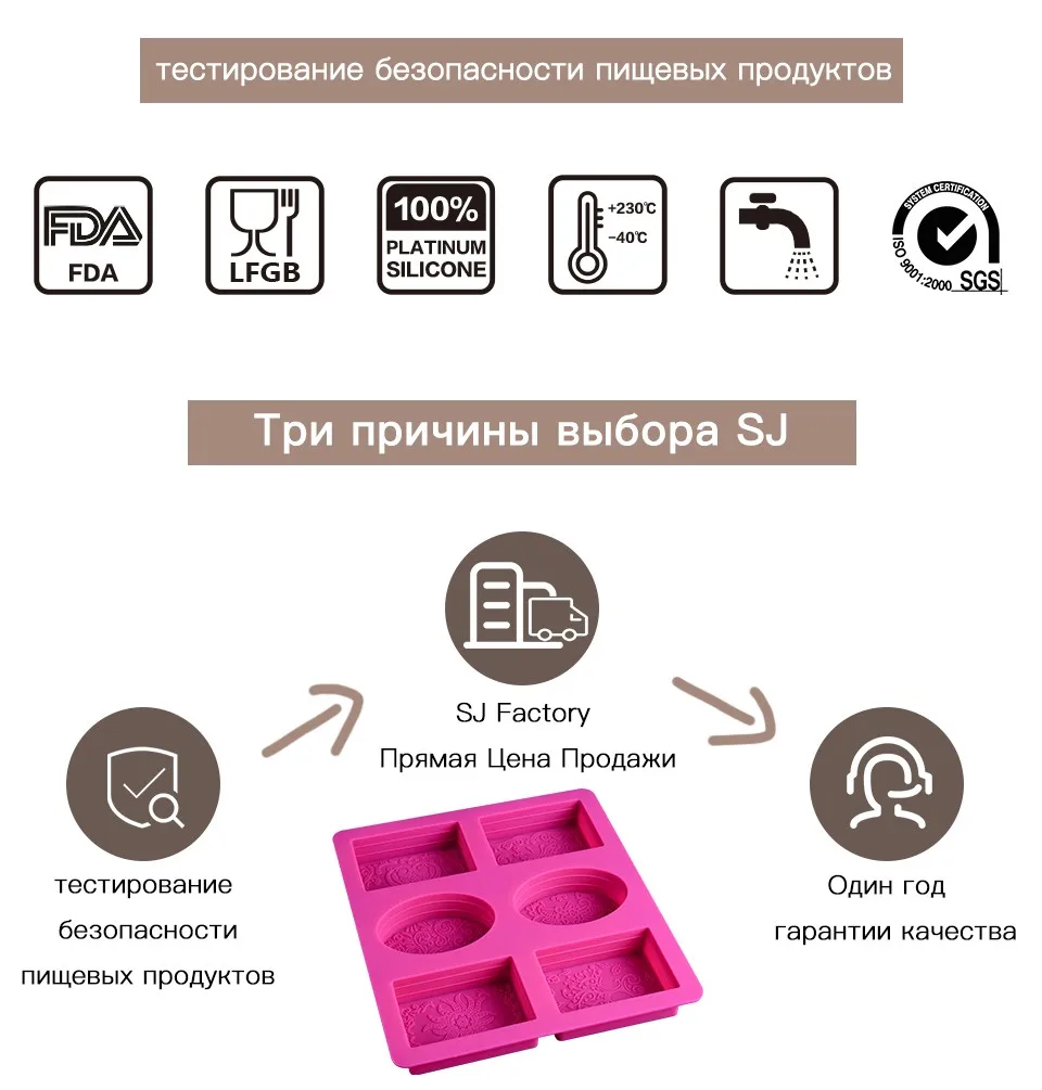 SJ DIY силиконовая мыльница для мыльницы 3D 6 форм овальная прямоугольное Мыло Плесень ручной работы ремесло цветы Ванная Кухня Мыло Плесень