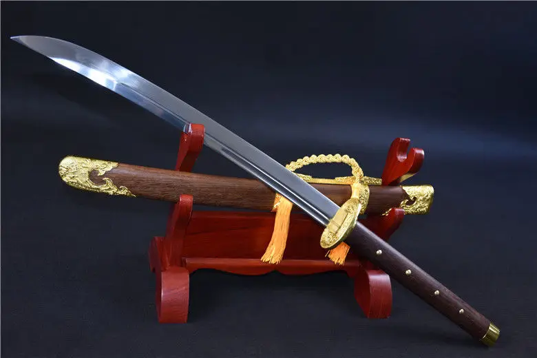 Высококачественный китайский KungFu Tian Gang Jian 1095 лезвие из углеродистой стали | Дом и
