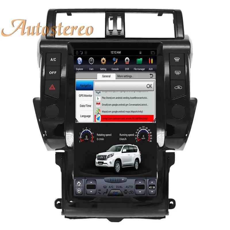 Android 9,0 вертикальный экран Автомобильный gps навигатор для TOYOTA Land Cruiser Prado 150+ головное устройство мультимедийный плеер радио рекордер
