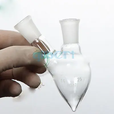 100ml 14/23 Joint Twin Neck Pear Shape Glass Flask Quickfit Laboratory Ware |