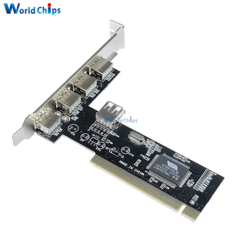 Новый высокоскоростной 480 Мбит/с 5-портовый USB 2 0 PCI концентратор карта контроллера