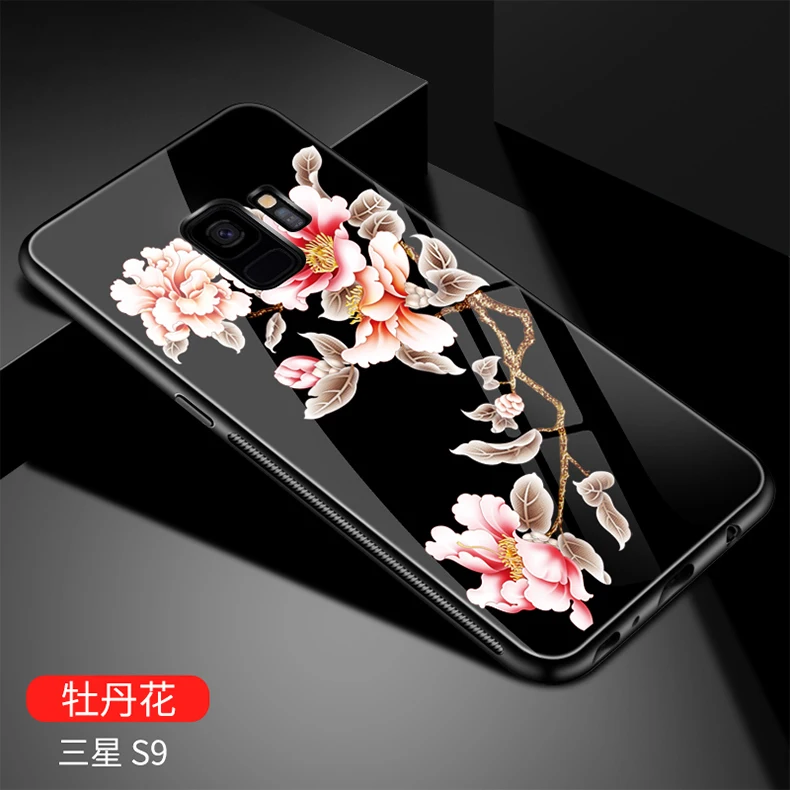 Чехол для samsung galaxy s9, роскошное закаленное стекло, жесткая задняя крышка, Мягкий ТПУ силиконовый бампер для samsung galaxy s9, чехол 3d 360 5,8