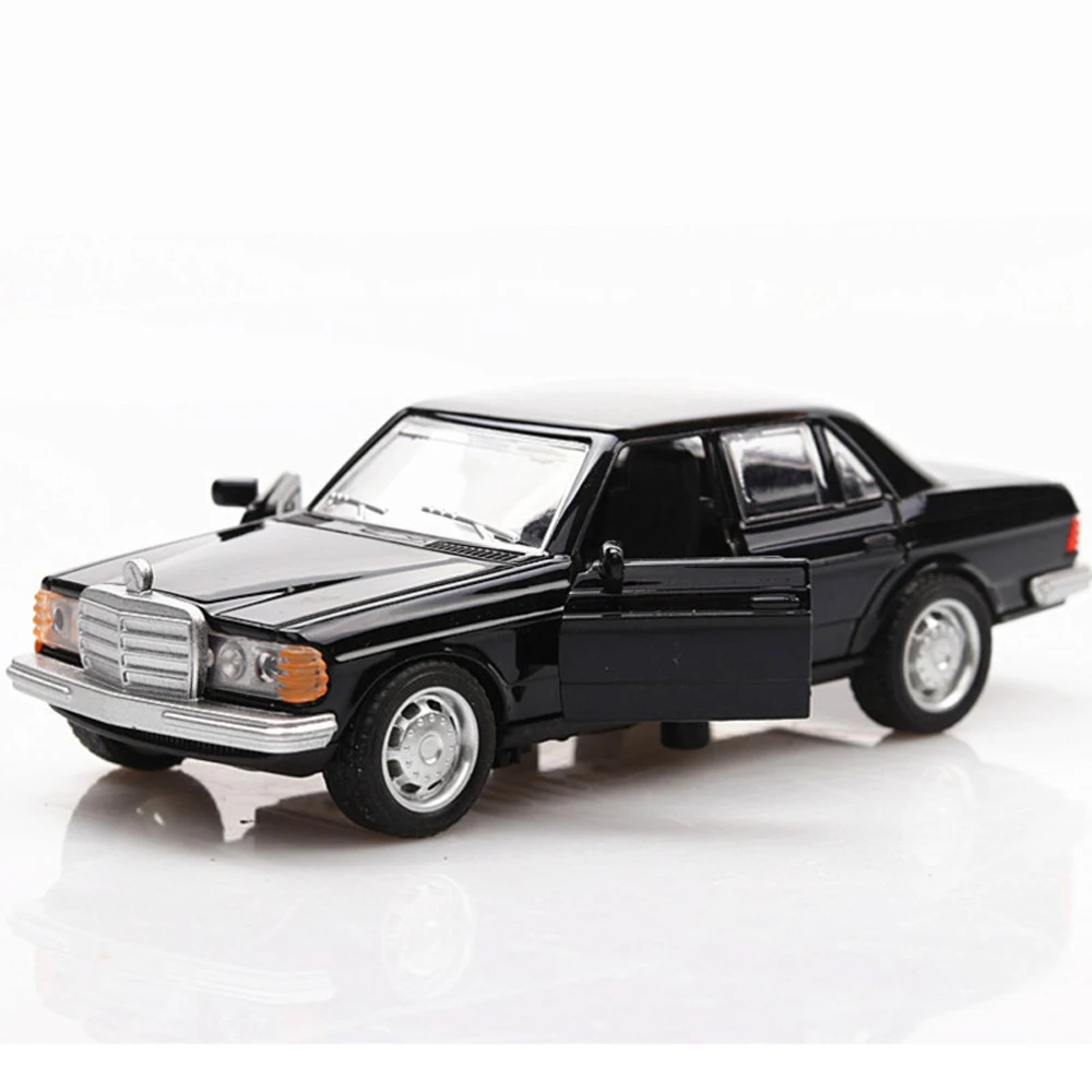 Black 1:36 Mercedes Benz e-класс W123 игрушечный транспорт горячий колесный автомобиль модель металлический корпус двери могут быть открыты - Цвет: Black