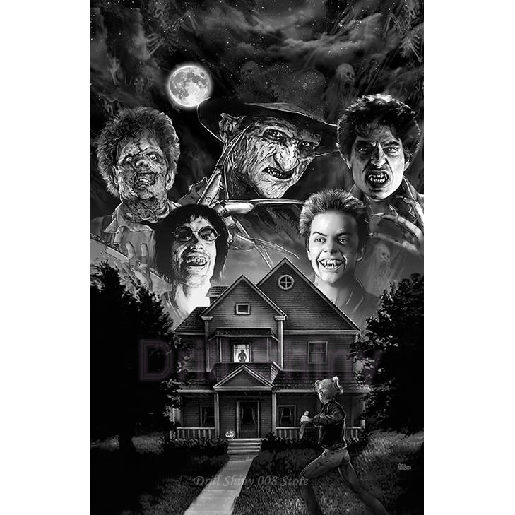 5D DIY Алмазная картина ужас фильм шлашки Freddy Leatherface вышивка крестиком полный
