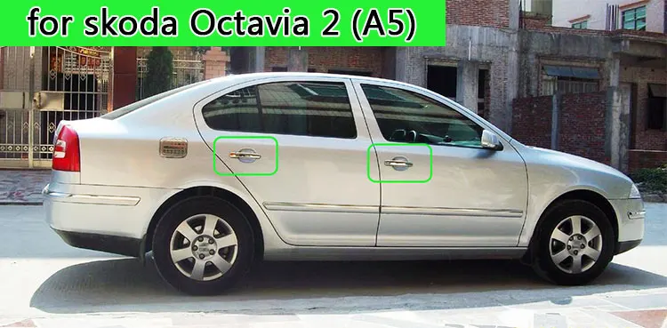 Роскошные хромированные покрытия для дверных ручек Skoda Octavia a 5 2 a5 набор отделки 4