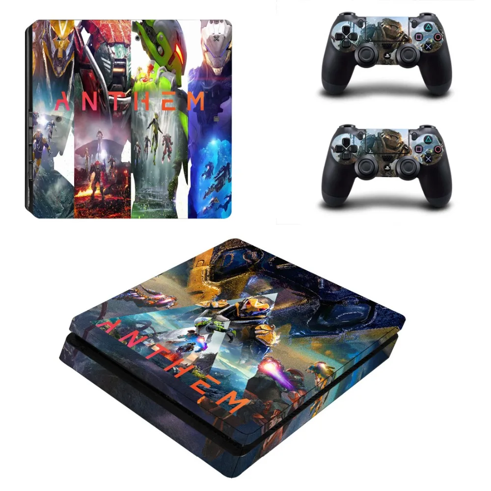 Игра Anthem PS4 тонкая кожа Виниловая наклейка, стикер для Playstation 4 консоли и 2 контроллеры PS4 тонкая кожа Стикеры
