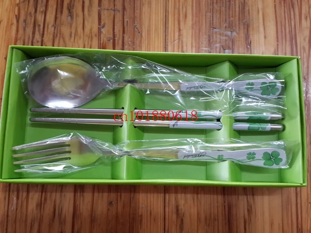 100 компл./лот Бесплатная доставка 3 в 1 фиолетовый клевер стиль нержавеющая сталь