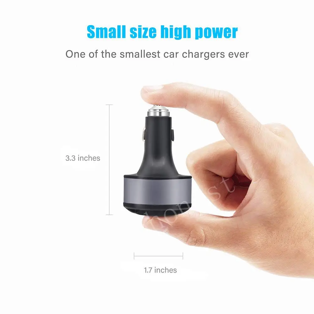 Быстрое Автомобильное зарядное устройство USB Type C мини QC 3 0 адаптер быстрое для