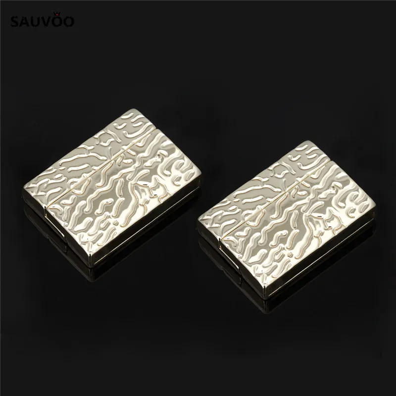 5 шт./лот магнитные застежки из сплава с вырезами Концевая крышка золотого цвета