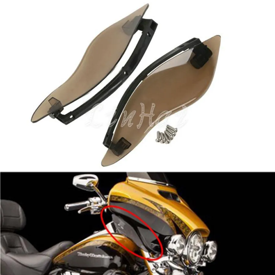 Дым ABS регулируемые дефлекторы воздуха боковое крыло крышка для Harley Street Glide