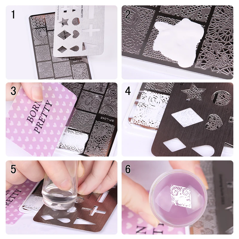 1 шт. трафареты из нержавеющей стали для французского маникюра|stamping template|template