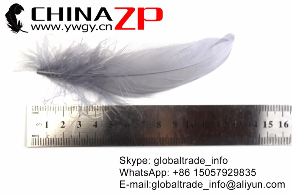 CHINAZP бесплатная доставка 200 шт./лот свободная пушистая окрашенная серая гусиная